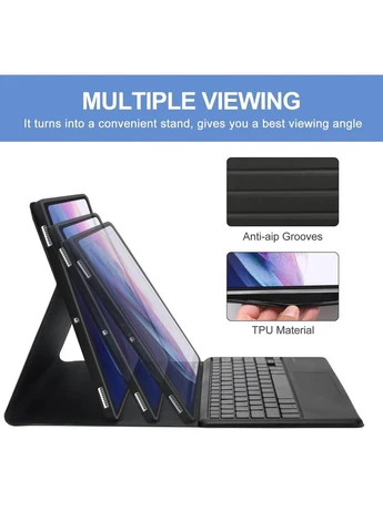 Чехол клавиатура для Samsung Galaxy Tab S9 Plus / S9 FE+ / S10+ 12.4 SM X810 X816 X610 X616 X820 X826 Bluetooth Keyboard with TP No Brand (394038131)