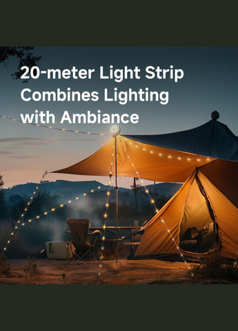 Кемпінговий ліхтар-гірлянда Milky Way - GW20, біла (20 метрів) NexTool (353504256)