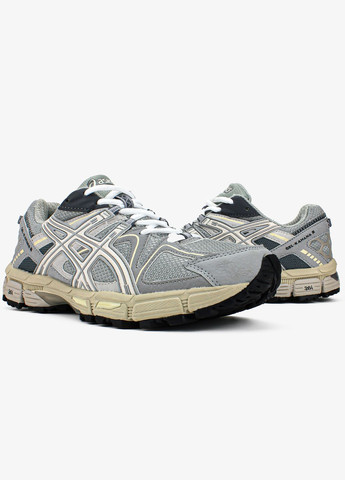 Сірі всесезон кросівки чоловічі і жіночі Asics Gel-Kahana 8 gray beige | Асікс Гель-Кахана 8 сірі бежеві
