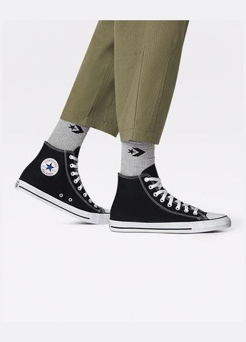 Чорні кеди chuck taylor all-star hi black No Brand