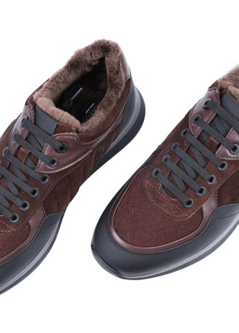 Коричневые зимние мужские кроссовки mu096a-04-s42/np95/x61/u61 коричневый замша MIRATON