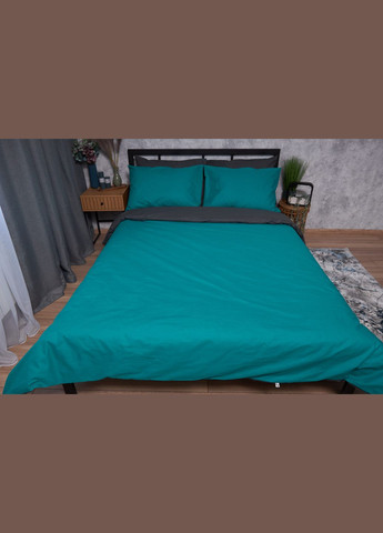 Комплект постільної білизни Бязь Gold Люкс полуторний 143х210 наволочки 4х70х70 (MS-820002702) Moon&Star Gray Green (286761857)