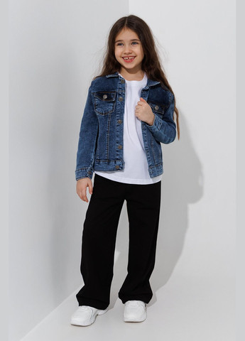 Синяя демисезонная куртка джинсовая для девочки 99722 116 см shop (2000990920188) Pitiki