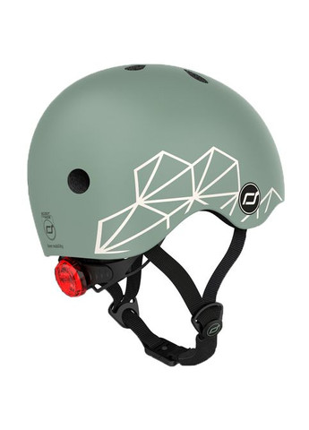 Шлем защитный Scoot and Ride с фонариком, р.XXS/XS, зеленый () Scoot&Ride SR-181206-GREENLINES (335031244)