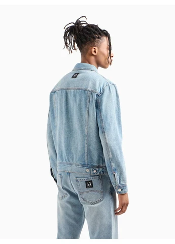 Світло-синя демісезонна джинсова куртка 8532983 wh4318 Armani Exchange