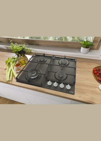 Варильна поверхня газова, 60см, чавун, чорний Gorenje (316391148)