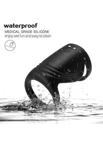 Смарт насадка на пеніс із вібрацією Black Velvets Sleeve чорний No Brand (366892082)