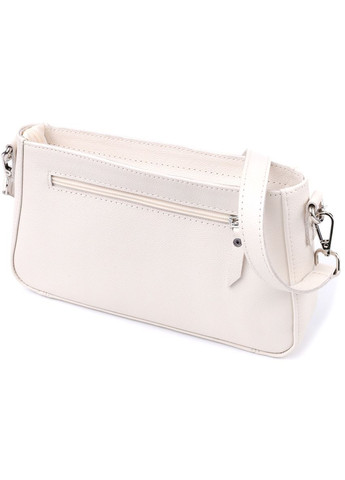 Сумка багет з ланцюжком і знімним ремінцем з натуральної шкіри 22835 Бежева Shvigel (305768380)