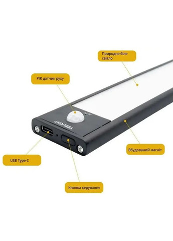 Лампа ночник с датчиком движения Motion Sensor Closet Light A20 Silver Yeelight (303916081)