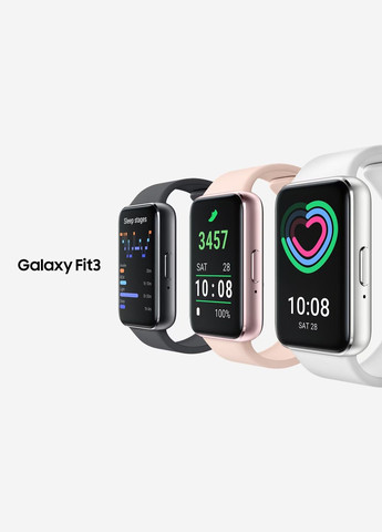 Фітнес-трекер Galaxy Fit 3 40мм (R390) 1.6', 256x402, AMOLED, BT 5.3, 16/256МБ, рожевий золотистий Samsung (322875261)