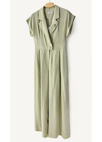 Жіночий комбінезон оливкового кольору. Fashion оливковий святковий, коктейльний, діловий, карнавальний, відвертий, повсякденний, кежуал, джинсовий, вечірній тенсел