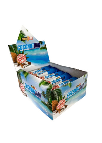 Батончик Coconut Bar Sugar Free 50 гр, 20 шт/уп - кокос Power Pro (294926026)