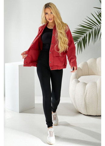 Бомбер жіночий штучний кашемір, 257R325 Ager на кнопках (365728326)