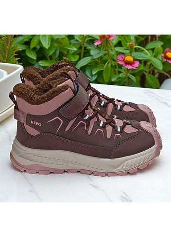 Зимові черевики на овчині для дівчинки, дутики на липучках, зимові хайтопи для дівчинки Tom.M (367049734)