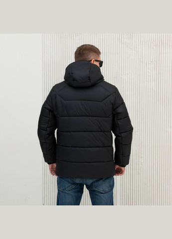 Черная зимняя мужская куртка зимняя большого размера SK