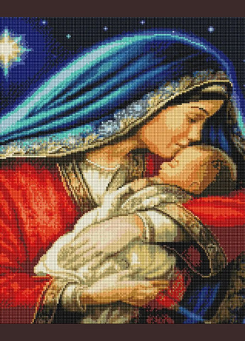 Алмазна мозаїка Ікона Діва Марія з Ісусом 40х50 см SP113 ColorArt (290192150)