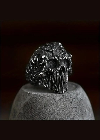 Чоловіча каблучка, готична, панк-рок, череп, байкерський стиль, срібляста, 22 розмір Fashion Jewelry (360884128)