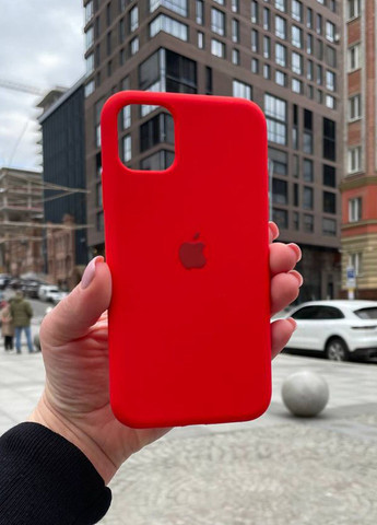 Чохол для iPhone 11 Pro Max червоний Red Silicone Case силікон кейс No Brand (289754148)