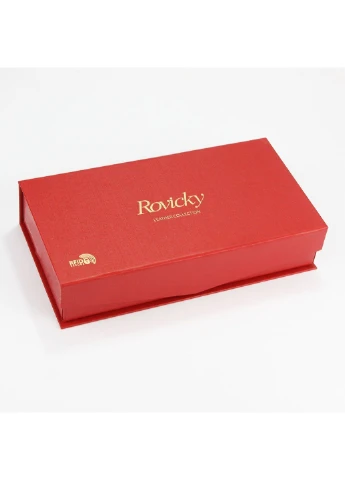 Жіночий шкіряний гаманець 8808-PTR RFID Чорний 17 см х 10 см х 3.50 см Rovicky (396401791)
