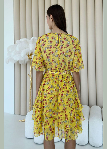Жовтий сукня Nenka з квітковим принтом