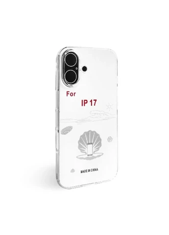 Чехол силиконовый KST для iPhone прозрачный закрытый низ 0,5 мм No Brand 17 (400875881)
