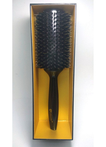 Дерев'яна щітка-брашинг для волосся кругла в коробці 43ф Salon (282583598)