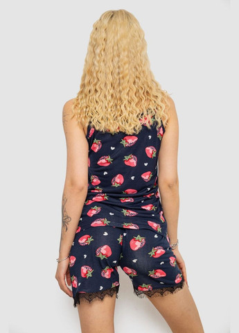 Комбинированная пижама женская с принтом, цвет сине-розовый, 243r2129 Good Night