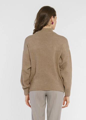 Бежевий зимовий светр жіночий бежевий Arber T-neck WAmb4 WTR-182