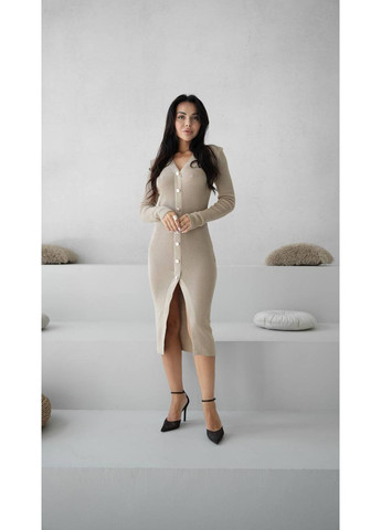 Бежева повсякденний сукня жіноча Україна однотонна