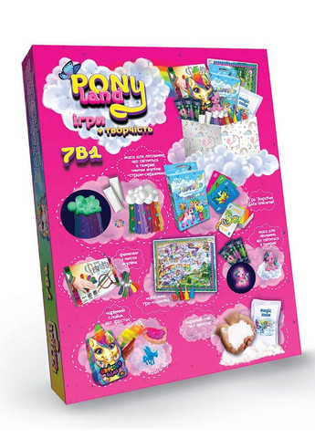 Набір для творчості Pony Land 7в1 (PL-01-01U) Danko Toys (364112449)