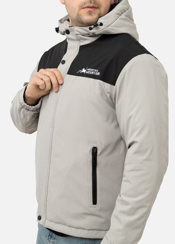 Світло-сіра демісезонна чоловіча куртка колір світло-сірий цб-00245118 M.A.D.I.S.S.