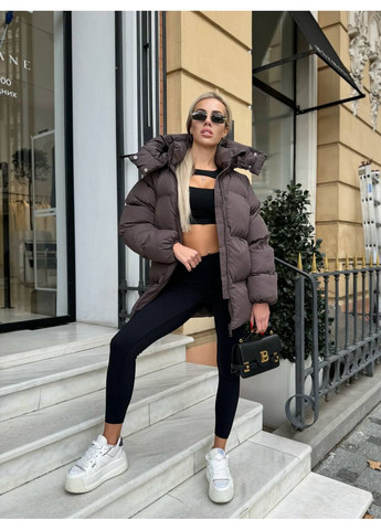 Коричнева зимня жіноча зимова куртка з капюшоном Fashion