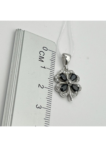 Кулон срібний з кубічним цирконієм "Квіточка" 2,33 г No Brand (369737743)