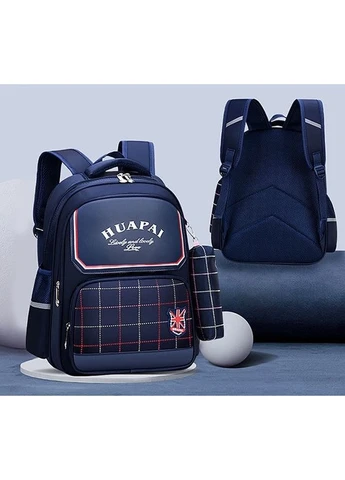 Шкільний рюкзак з пеналом 1-5 клас 39×28×14 см Blue No Brand (389467580)