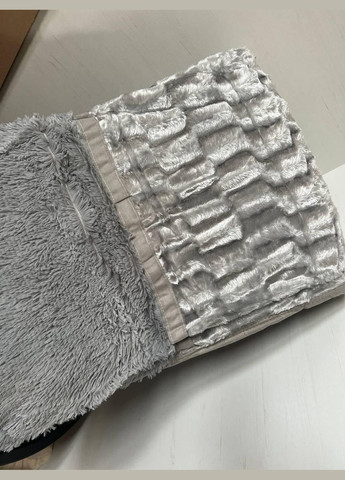 Покривало норка хутряне двостороннє трава 220х240 см Сірий (П4К-rai-norka-pled-001-05) No Brand (308754610)