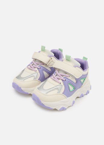 Молочные демисезонные кроссовки для девочки, на плоской подошве цвет молочный цб-00273939 Kimboo
