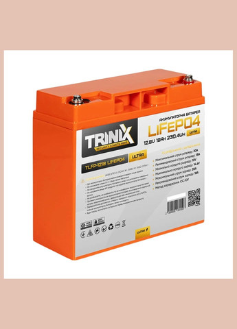 Аккумуляторная батарея литий-железо-фосфатная 12.8В 18А*ч TLFP-1218 Ultra LiFePO4 (4S) (44-00092) Trinix (317435013)