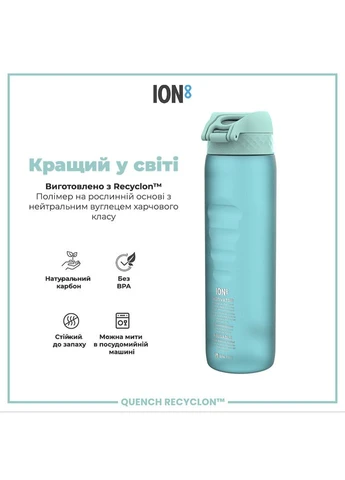 Бутылка для воды 1000 мл. BPA Free, Times To Drink, (ЭКО бутылка) BPA Free, Sonic Blue ION8 (396802303)
