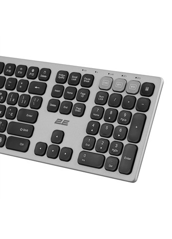 Клавіатура ножнична KS270 109key, WL/BT, EN/UK, сіро-чорний 2E (314930903)