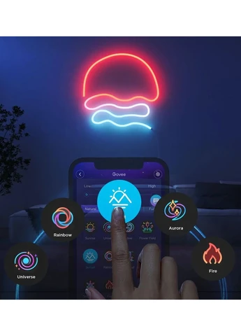 Стрічка світлодіодна розумна H61D3 Neon Rope Light 2, 3м, RGBIC, WI-FI/Bluetooth, Govee (393459907)
