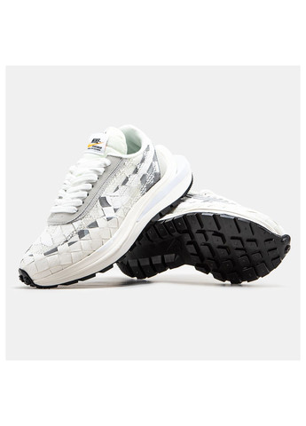 Белые демисезонные кроссовки мужские Nike Sacai VaporWaffle x Jean Paul Gaultier