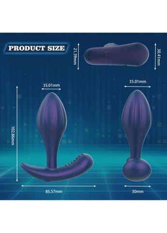 Массажёр простаты Miah с дистанционным управлением,, 10 режимов вибрации Every Night Toys (366667810)