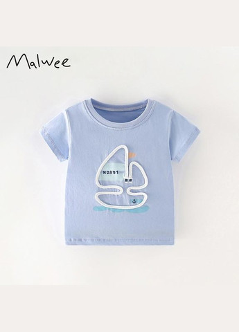 Блакитна дитяча футболка для хлопчика 19932 блакитний Malwee