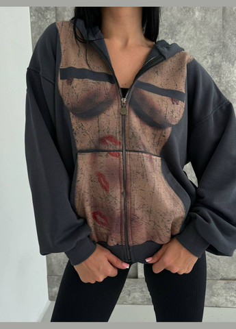 Жіночий графітовий худі No Brand (335814235)