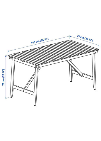 Таблица ИКЕА ASKHOLMEN 143х75 см (50535679) IKEA (293242049)