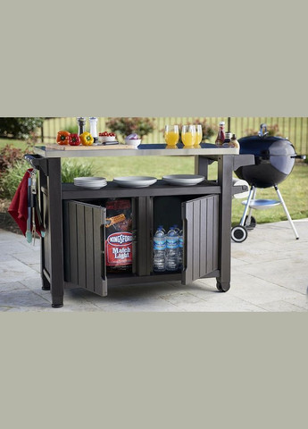 Стол-буфет садовый для барбекю UNITY XL,, 207 л Keter (329407549)