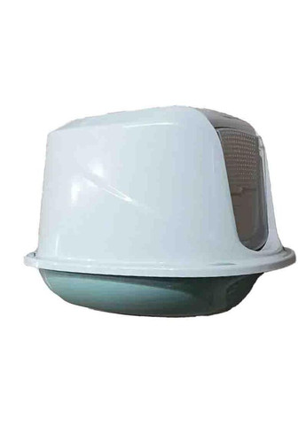 Туалет з фільтром та ручкою для кішок Galaxy Deluxe, зелений, 10586, 45х36х31,5 см Georplast (312539344)