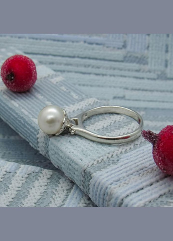 Серебряное кольцо с жемчугом "Перл" 18 No Brand (350667265)