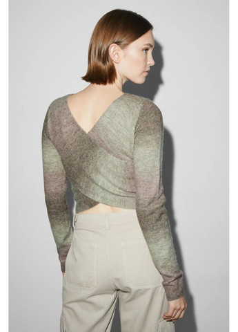 Комбинированный демисезонный вязаный свитер C&A