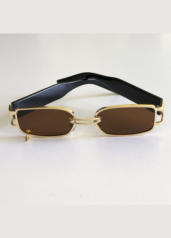 Трендові сонцезахисні окуляри з кільцем-пірсингом (4-136) No Brand (313286183)